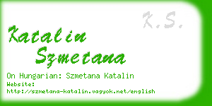 katalin szmetana business card